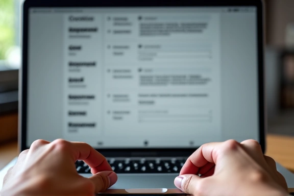 Person managing cookie settings on a laptop