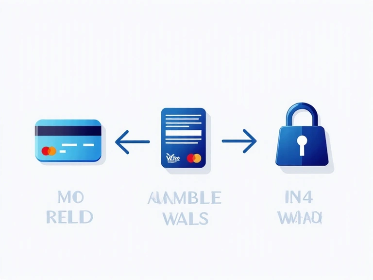 Secure online payment process with credit card and digital wallet icons