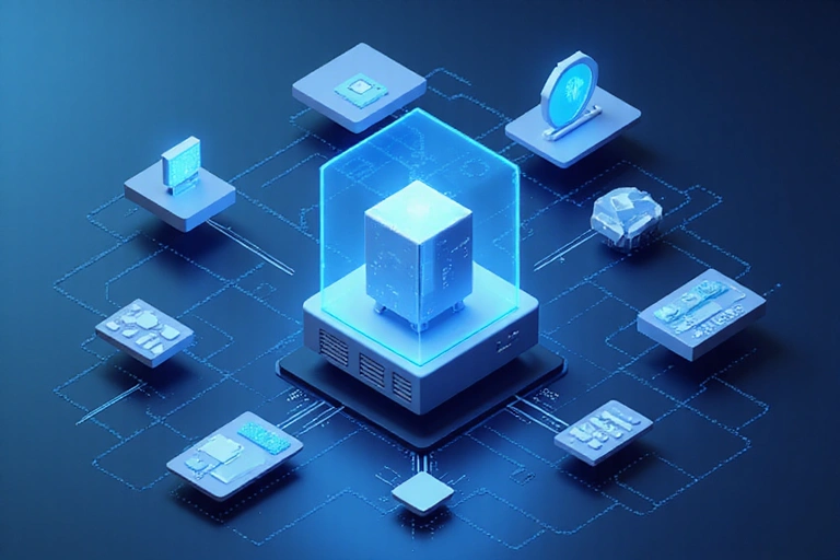 Secure online payment process with credit card and digital wallet icons, symbolizing payment security