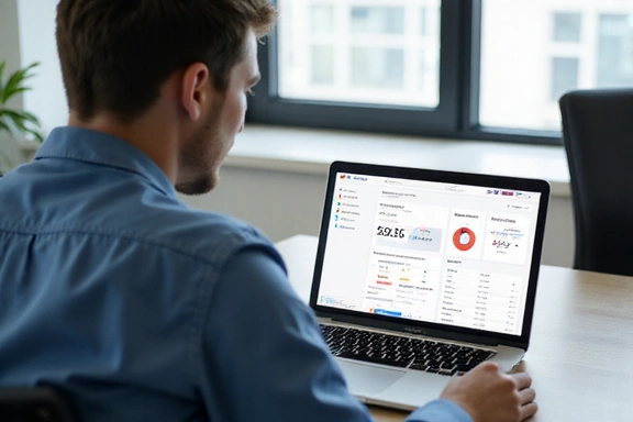 User tracking their bids on a laptop